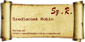 Szedlacsek Robin névjegykártya